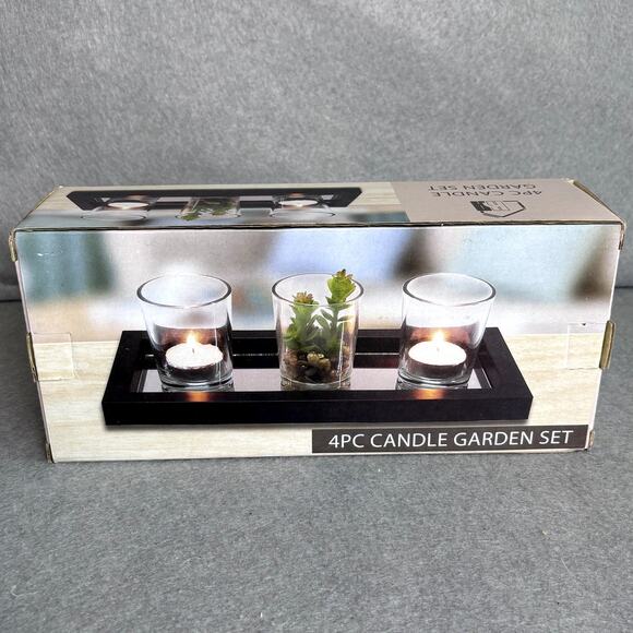 Home Decor Candle Garden Set Home Accent Gift Set Candle Holder - Picture 1 of 3